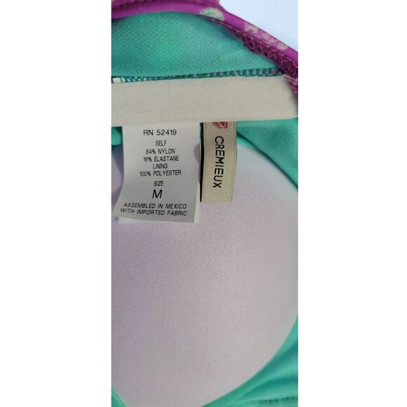 Cremiux Swim Bikini Women Halter Size Medium Bottom High Weist Multicolor - Picture 7 of 11